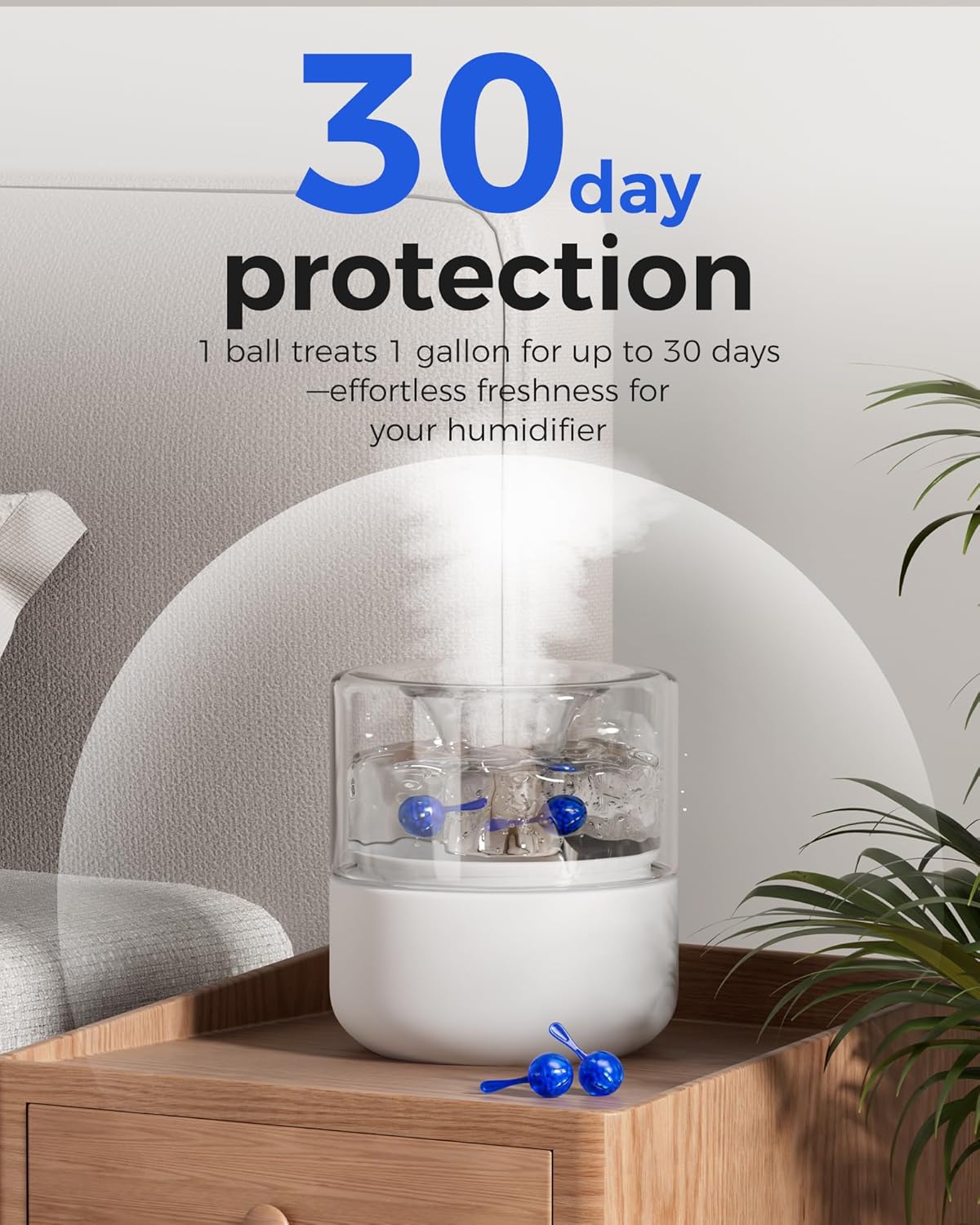 Humidifier Cleaner Anti-Scale Balls: Stop White Dust, Extend Humidifier Life, Prevents Hard Water Build-Up, Easy Use, 16 Pack