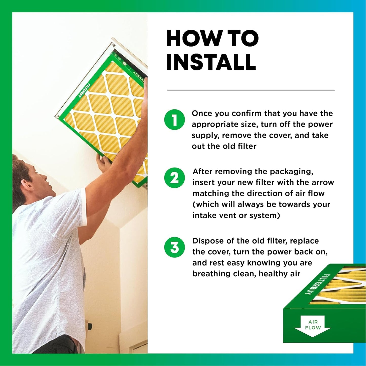 Filterbuy 16x21x1 Air Filter MERV 11 (MPR 1200) Allergen Defense Replacement (4-Pack), Electrostatic Pleated HVAC AC Furnace Filters, Made in USA (Actual Size: 15.50 x 20.50 x 0.75)