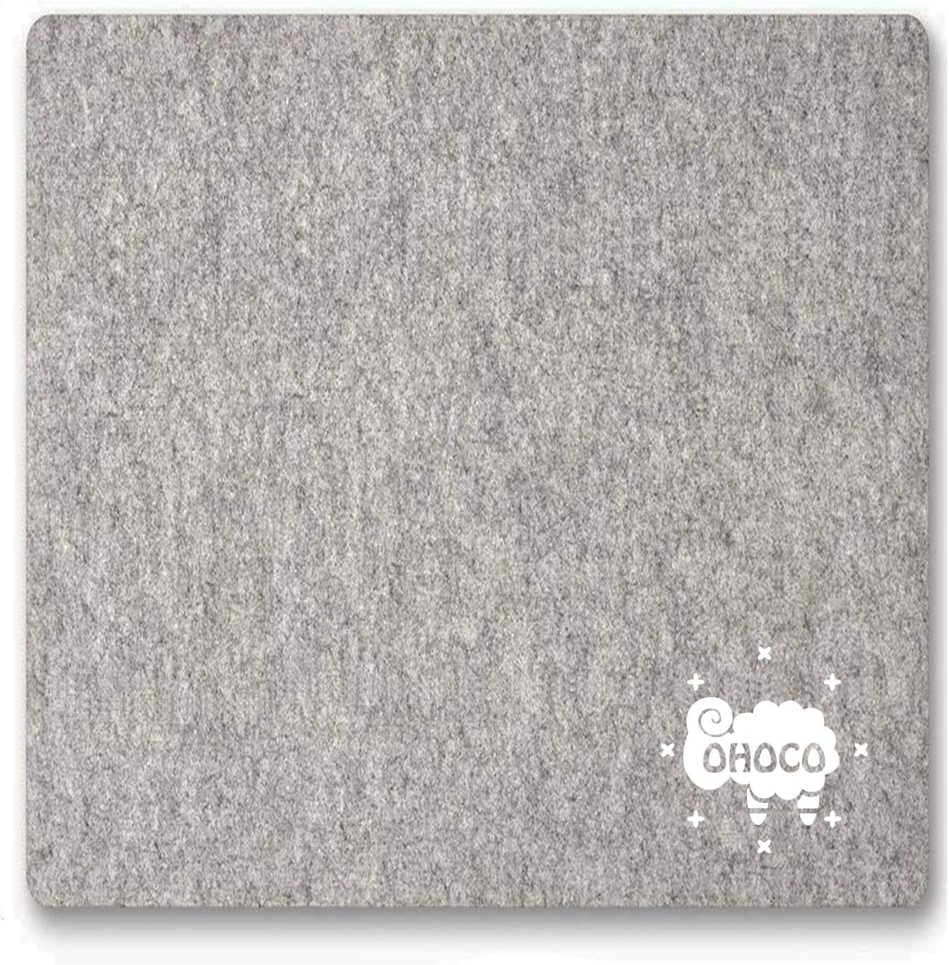 Wool Pressing Mat for Quilting - 9" x 9" Portable Travel Size Felt Ironing Pad 1/2" Thick, 100% New Zealand Wool for Ironing, Sewing, Cutting on Ironing Board, Tabletop, Dryer, Countertop