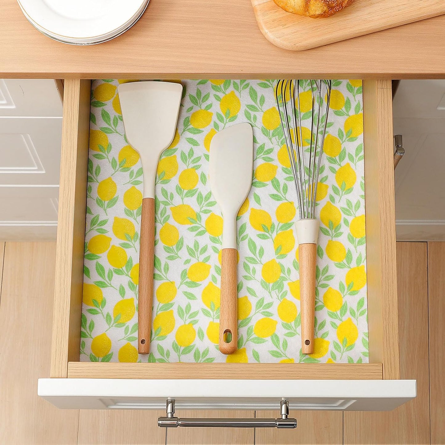 Cooyes 12 Pack Polyester Shelf Liners for Kitchen Cabinets, 17.7" × 24", Non-Slip Refrigerator Liners Machine Washable, Refrigerator Drawer Mats for Glass Shelves and Kitchen Cabinets