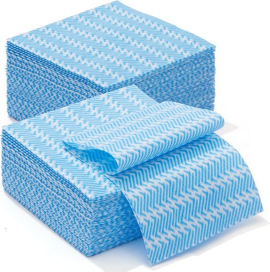 Handi Wipes Reusable Cloths Disposable Cleaning Towels Kitchen Dry Wipes Reusable Dish Towel Dish Cloths Dry Fast Multi-Purpose Heavy Duty Towels, Thick and Absorbnet 80 Count/Pack, Blue