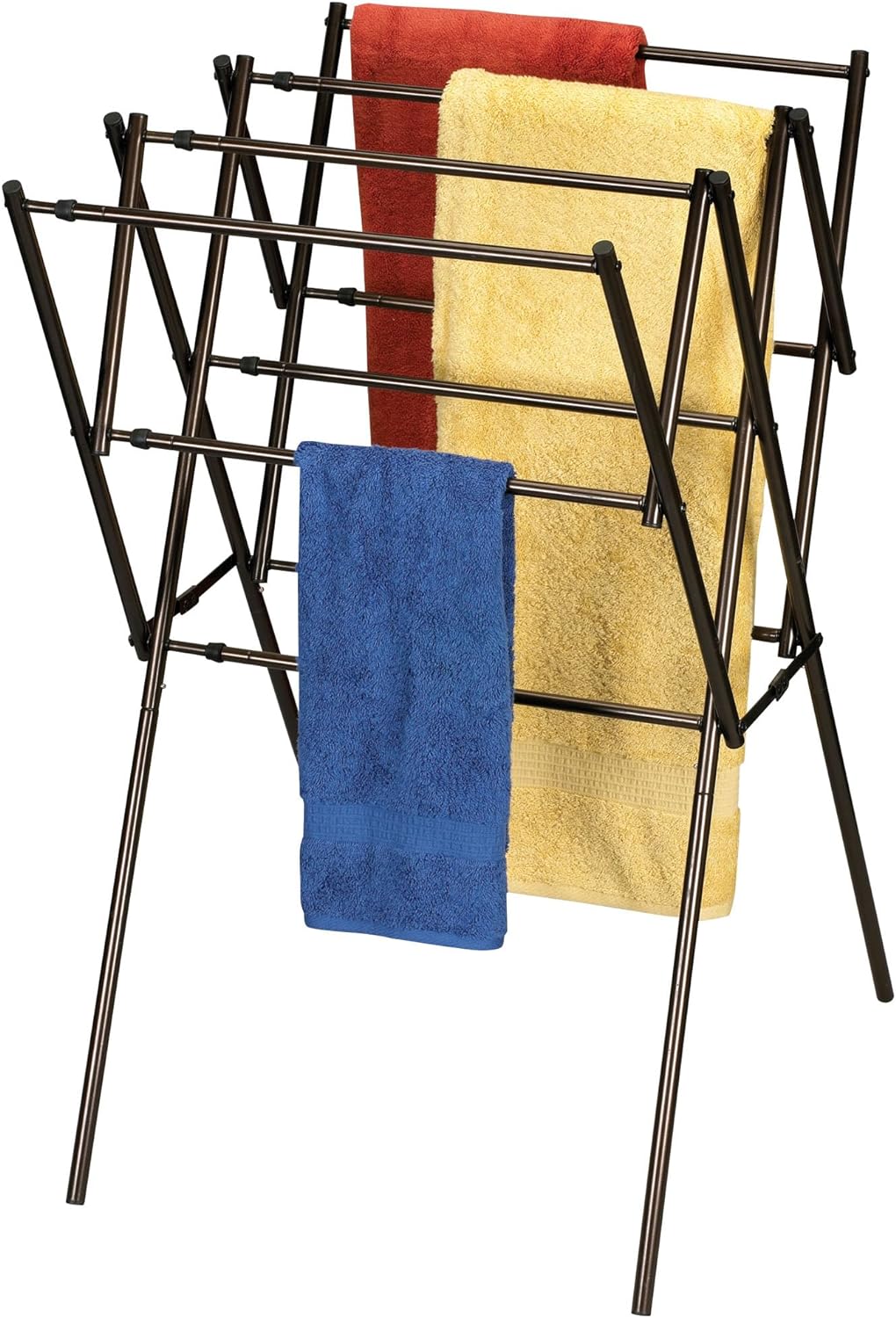 Household Essentials 5175 Collapsible Expandable Metal Clothes Drying Rack, Antique Bronze, STORAGE