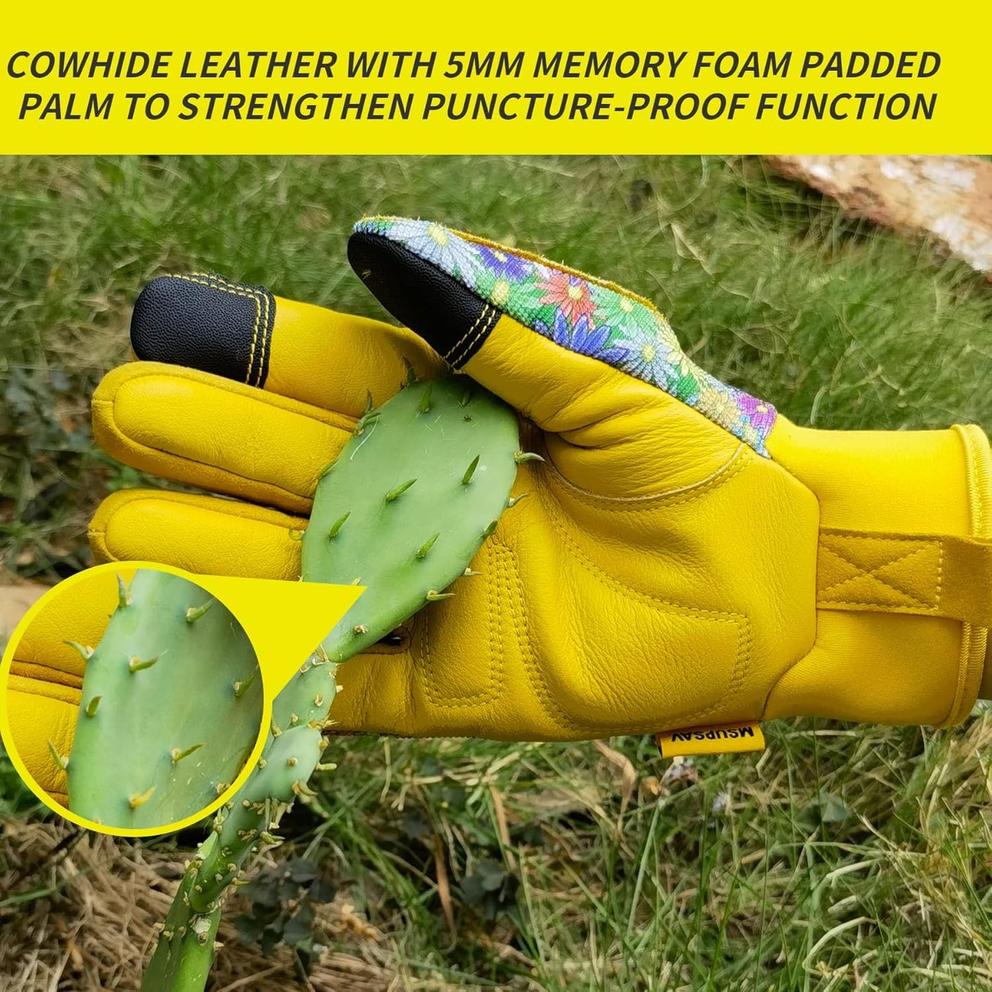 Thorn Proof&Puncture Resistant Gardening Gloves with Grip,Garden Gloves for Women, Leather Work Gloves,Gifts