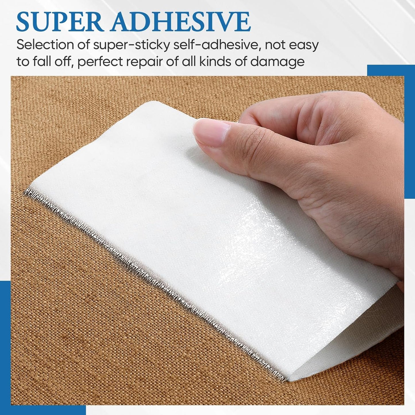 Canvas Patch 5.5 x 8 Inches 6Pcs Self-Adhesive Waterproof Canvas Patch Kit for Repairing Tents,Sofas,Boat Covers,Camping Chair,Awnings,Car Seats.(Light Brown)