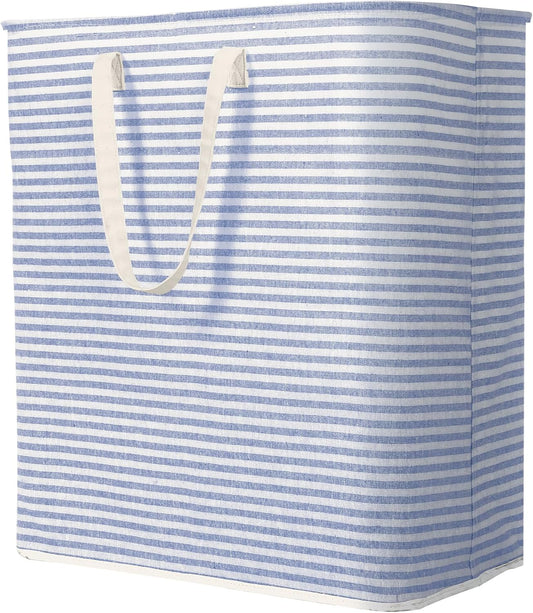 Lifewit Laundry Hamper Large Collapsible Laundry Basket, Freestanding Waterproof Clothes Hamper Storage with Easy Carry Handles for Clothes in Bedroom Bathroom College Dorm for Adults, Blue, 100L