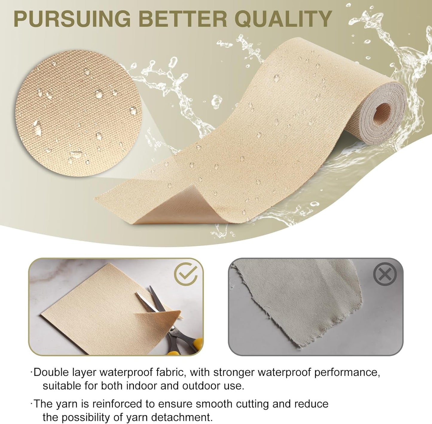 Canvas Repair Tape 4×70 Inch Waterproof Self-Adhesive Fabric Repair Patch for Repairing Boat Covers,Tents,Patio Umbrellas,Car Seats,Luggage,Sofas.(Dark Brown)