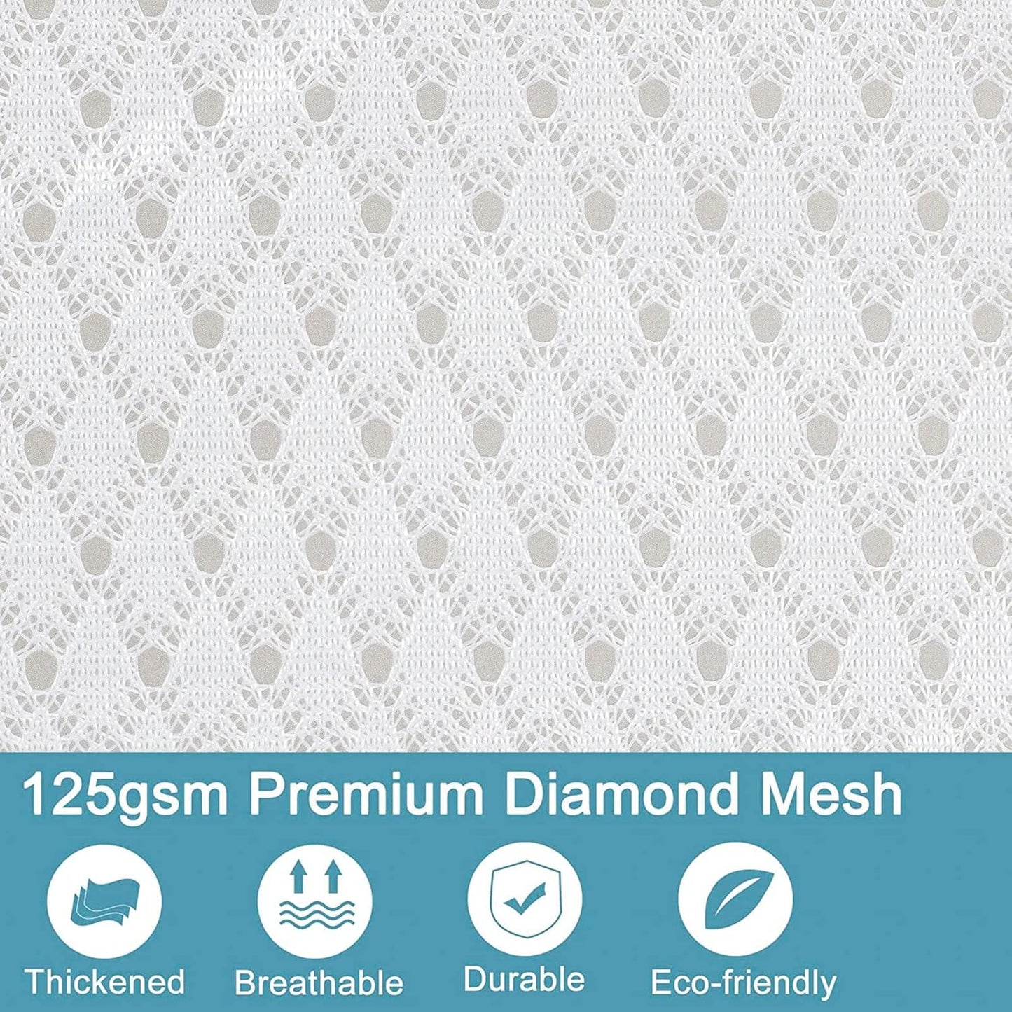 Polecasa 2Pcs 24 x 24 Inches Extra Durable 125g Diamond Mesh Laundry Bags with Sturdy Zipper for Delicates, Protect Clothes in Washing Machine, Laundry Room Essentials for College, Dorm (2 XL-Large)