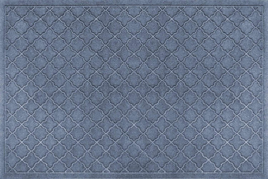 WaterHog Heavy Duty Doorway Mat, 3' x 5', Made in USA, Durable & Skid-Resistant Entryway Mat, Water-Trapping, Indoor/Outdoor Decorative Floor Covering, Cordova Collection, Bluestone