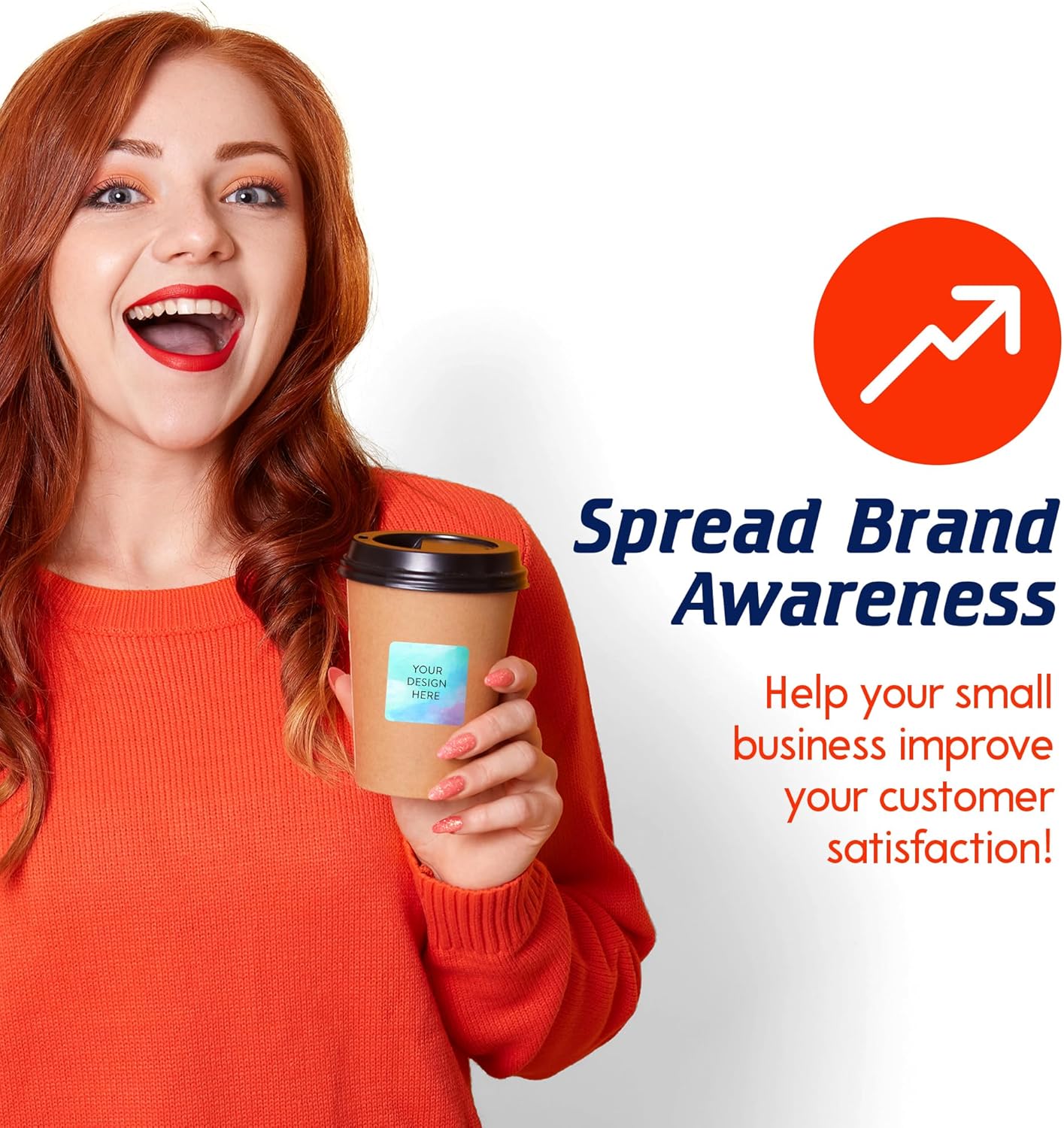 100 Custom Vinyl Stickers - Upload Your own Image, Text, Design, Logo - Personalized Logo Labels for Handmade, Packaging, Bottle, Jars, Candle, Brand Stickers (Sky Blue, 1.5x1.5 Square)