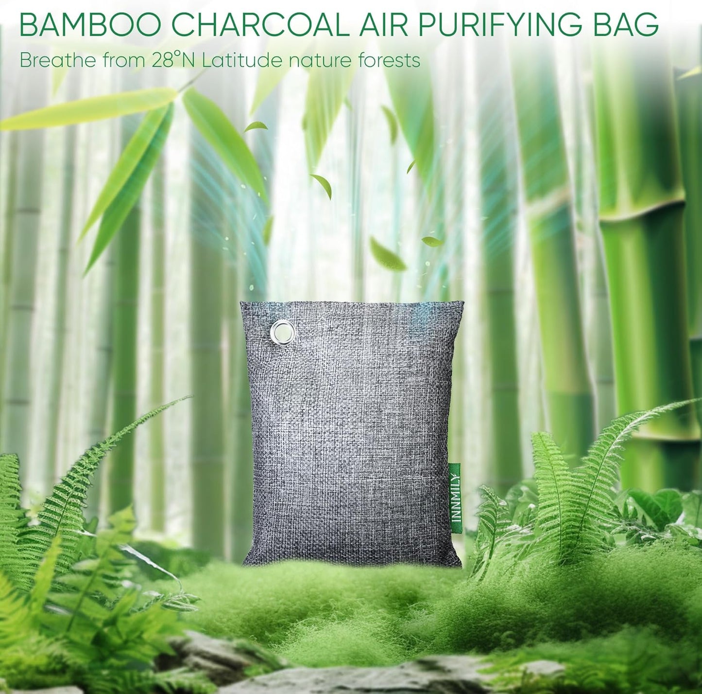 Activated Charcoal Odor Absorber, Odor Eliminator for Strong Odor,Bamboo Charcoal Air Purifying Bags for Home Car Closet Pet, Smoke Room Deodorizer (4 x 200g, Unscented)