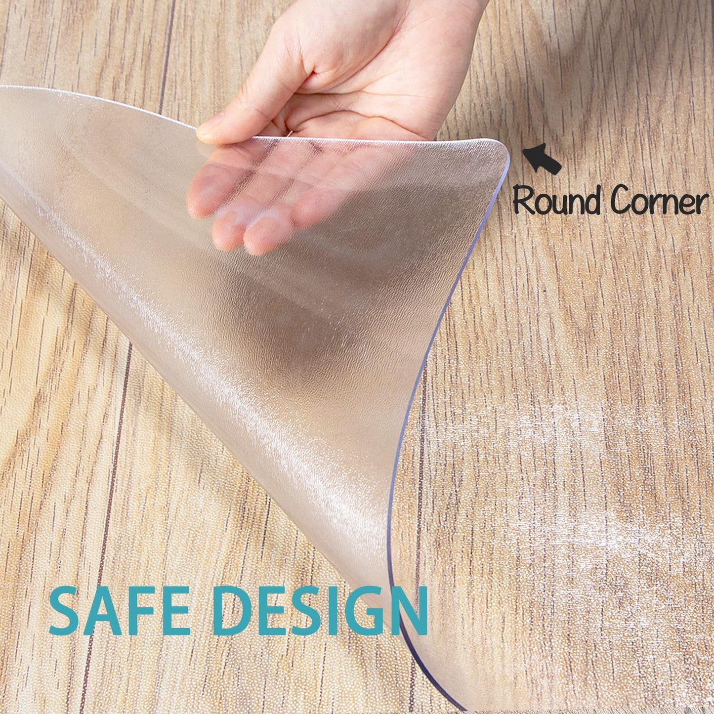 Refrigerator Mat, Clear Anti-Slip PVC Floor Protector, 2mm Thickness Scratch-Resistant Floor Mat