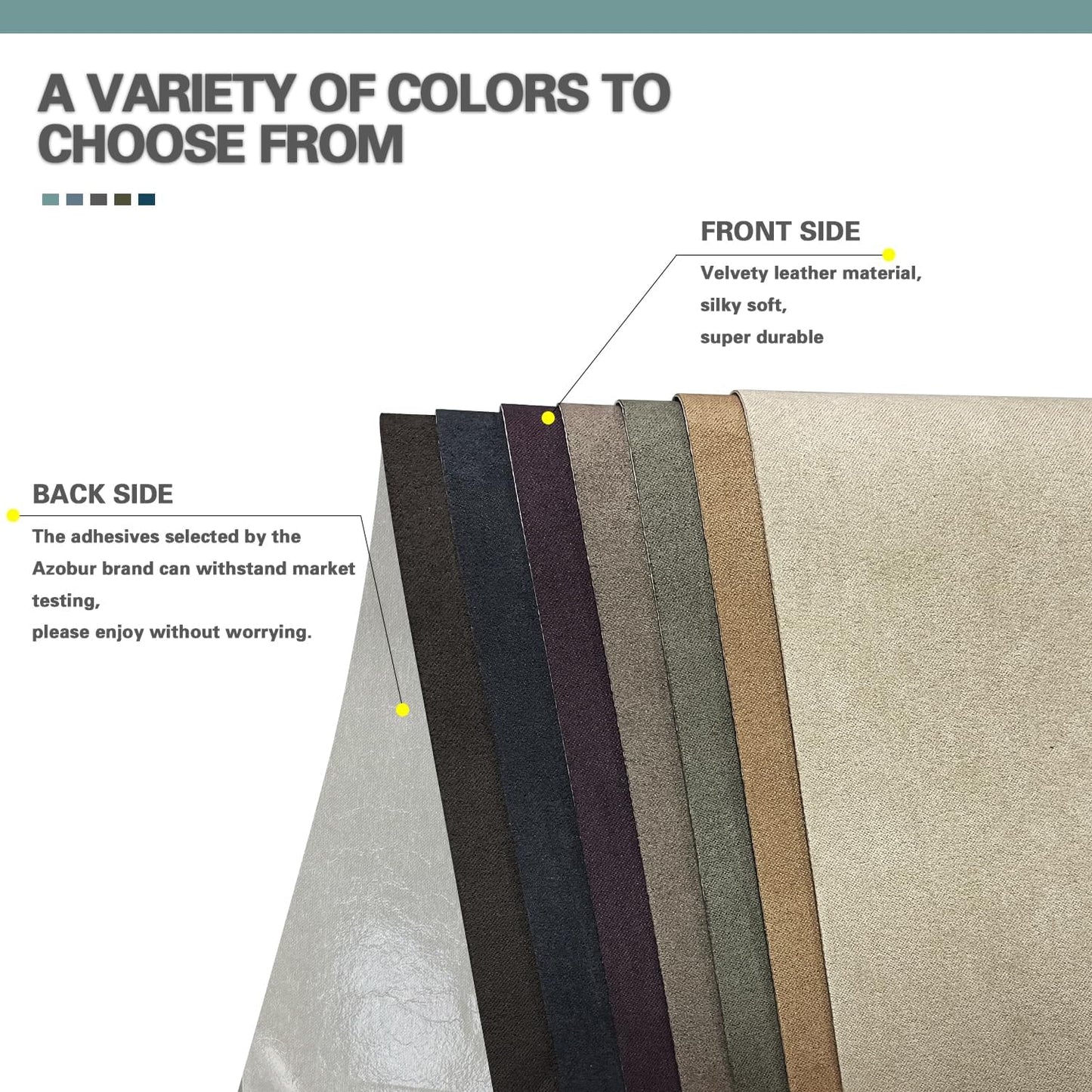 Velvet Repair Patch, Self-Adhesive Flannel Fabric Patch, Multi Colors, Microfiber Patch，Can be Used to Patch Sofas, Car Seats, Handbags, Jacket Holes and Tears (Khaki Grey)