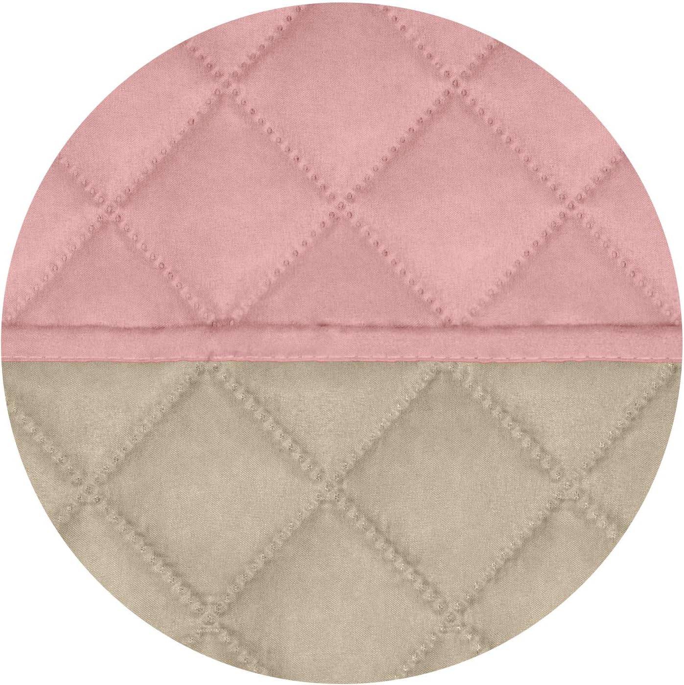 PureFit Reversible Quilted Sofa Cover, Water Resistant Slipcover Furniture Protector, Washable Couch Cover with Non Slip Foam and Elastic Straps for Kids, Dogs, Pets (X Large, Pink/Beige)