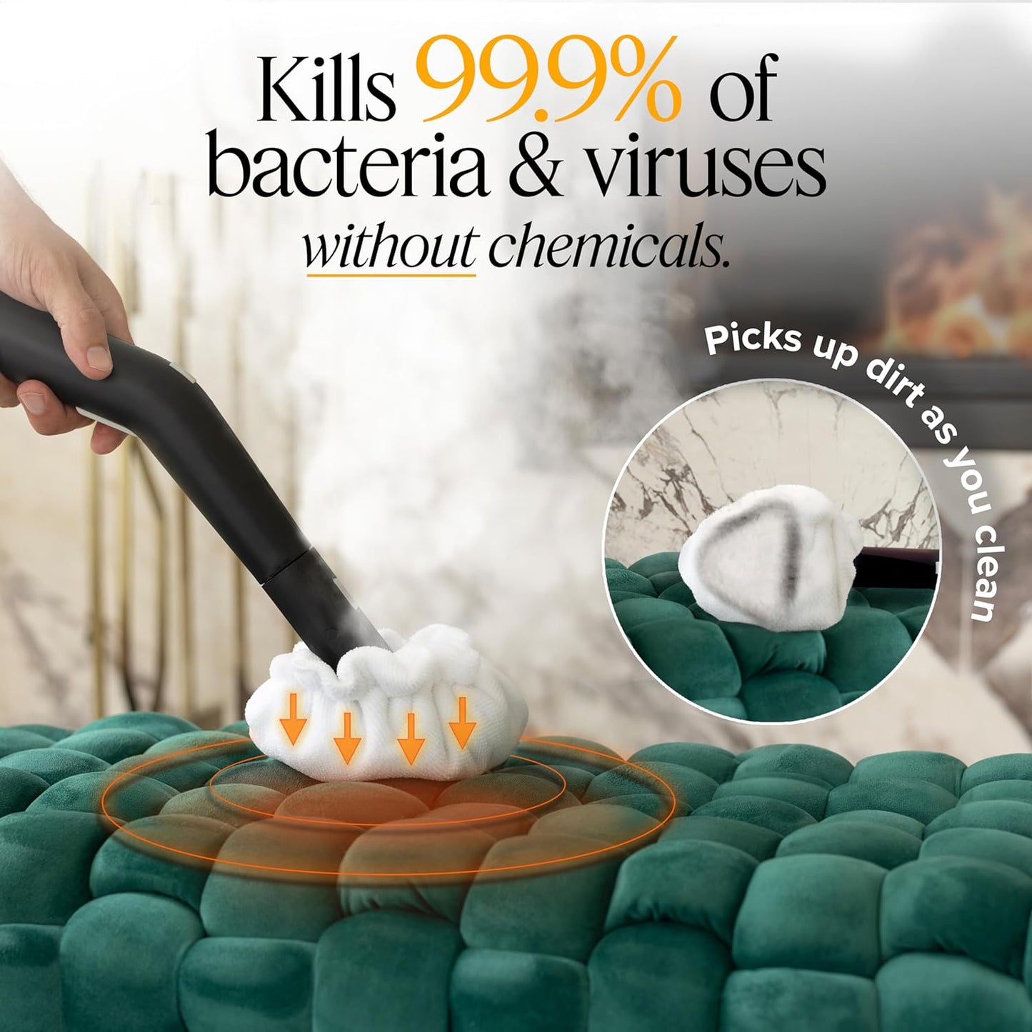 Dupray Neat Steam Cleaner with 20-piece Accesory Kit. For Multipurpose steam Cleaning Hardwood, Tile, Laminate and Sealed Floors, Couch, Furniture and more. *Kills 99.9% of Bacteria & Viruses