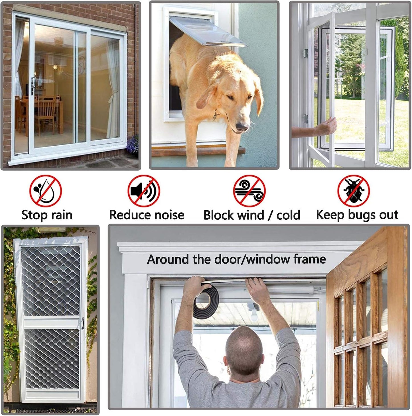 80 Ft White Weather Stripping Brush for Sliding Window/Door Frame, House Soundproofing Felt Self Adhesive Weather Strip Seal Strip Sealer Tape (11/32 Backing x 11/32 Brush inch)