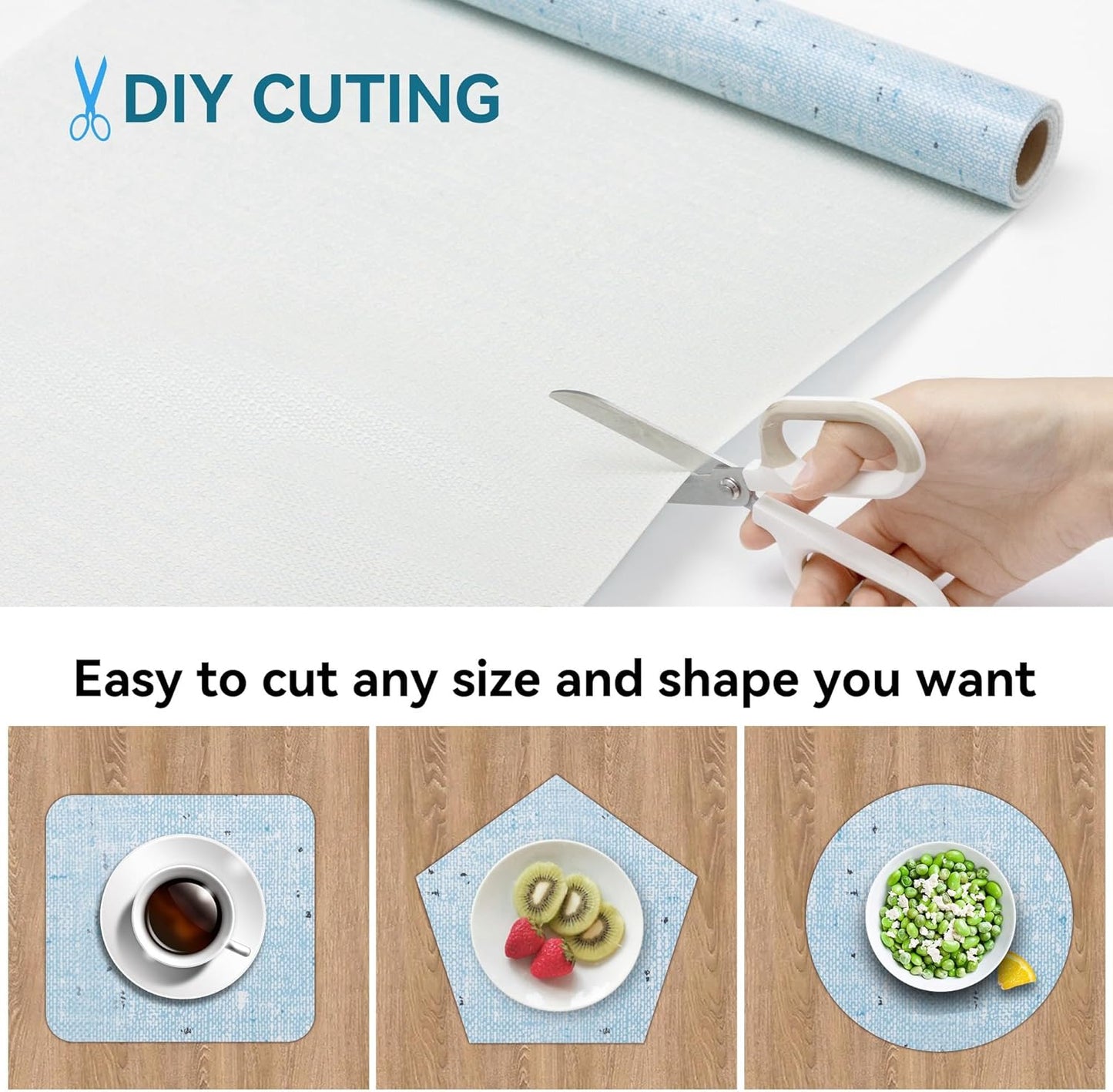 Shelf Liner Non Adhesive, 12 Inch x 10 Feet Cabinet Liners for Pantry Drawer Vanity, Drawer Liners Strong Grip Non Slip Waterproof, Shelf Liners for Kitchen Cabinets