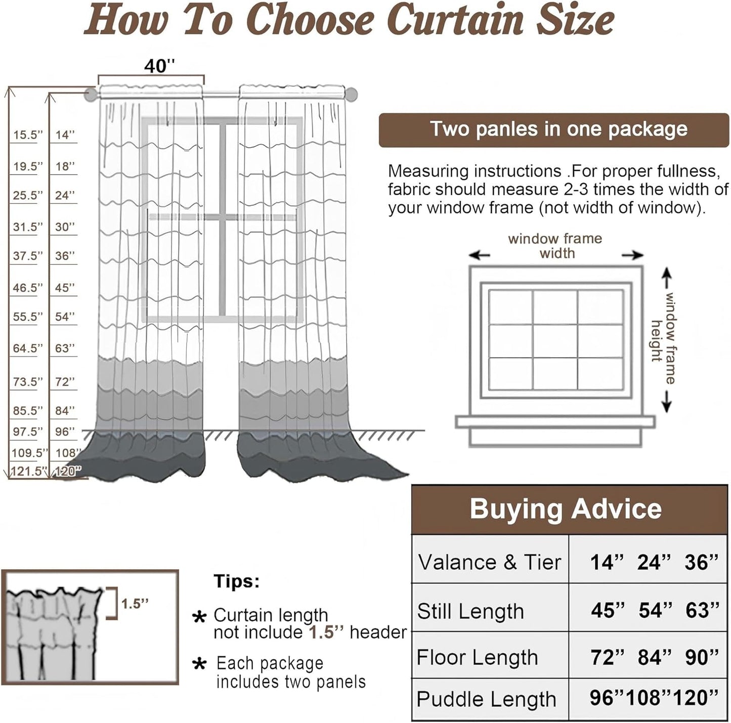 Chyhomenyc Cream Sheer Curtains 84 Inches Long 2 Panels Set- Light Filtering Curtains for Bedroom, Soft Airy Voile Rod Pocket Living Room Window Drapes, 42Wx84L Inches, 2 PCS