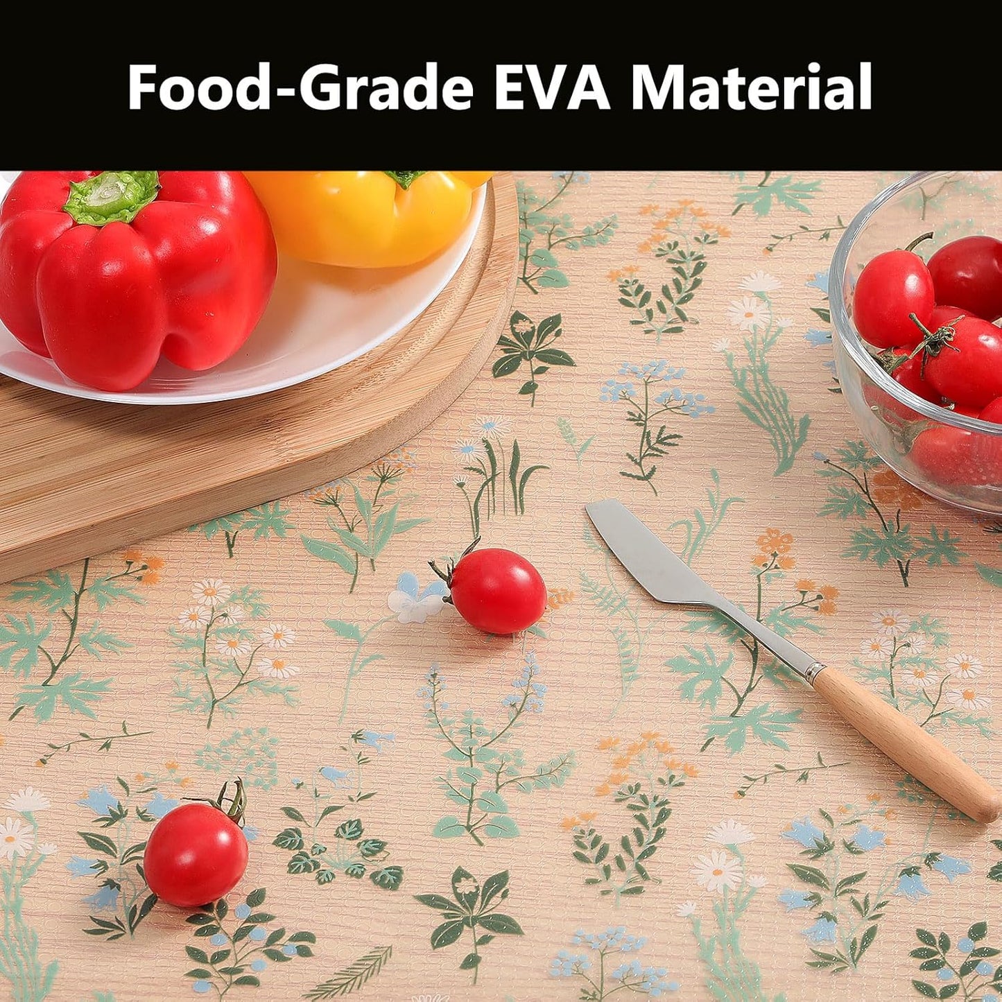 INNOLITES Shelf Liners for Kitchen Cabinets – Drawer Liner Waterproof & Oil-Proof, Non-Adhesive EVA Mat – Durable & Washable – for Shelves, Cupboard, Dresser 23.6" x 360"