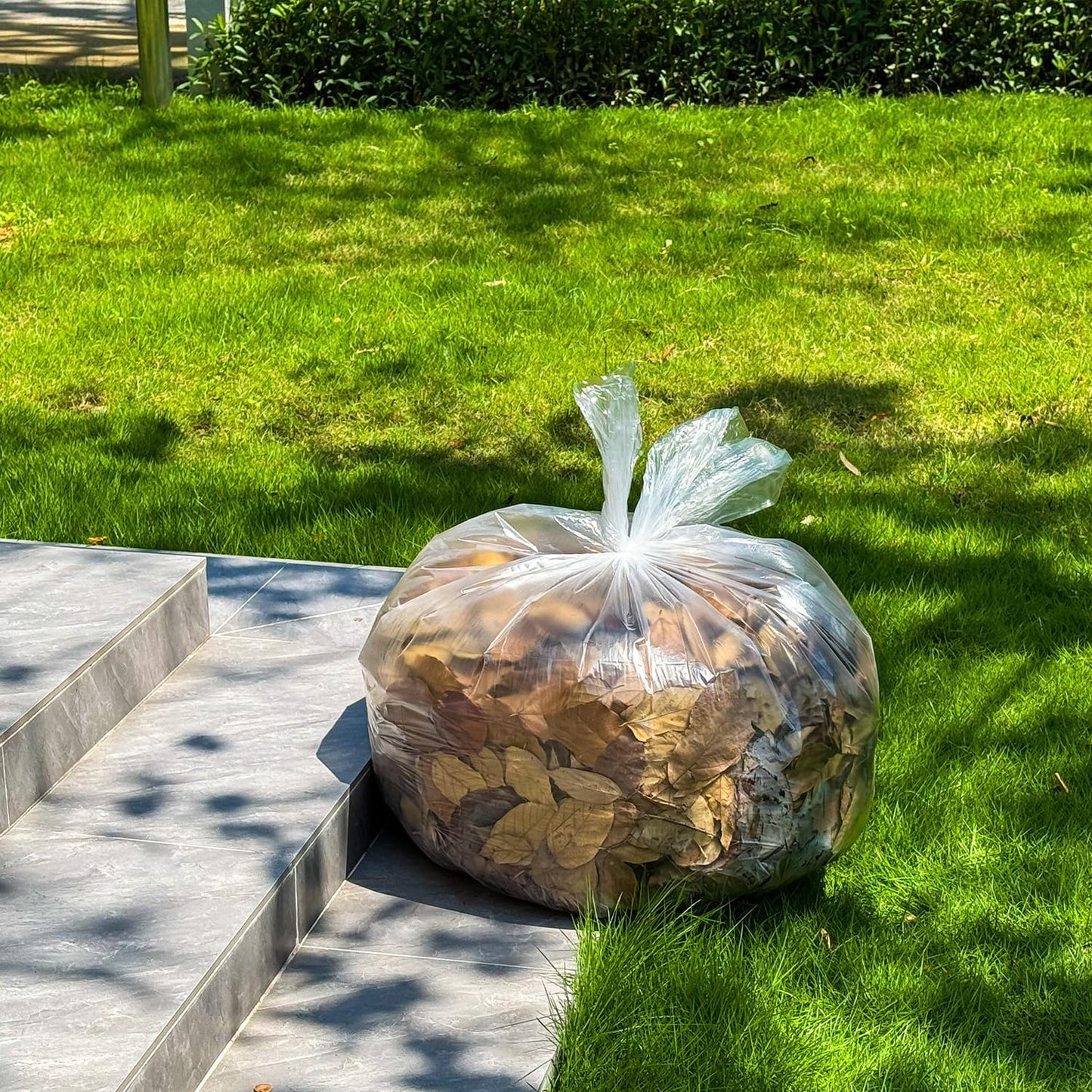 20-30 Gallon Trash Can Liners, 500 Count High Density Garbage Bags, 30'' x 37'', Clear, for Outdoor, Bathroom, Office, Recycling, Janitoria, Commercial and Industrial Use