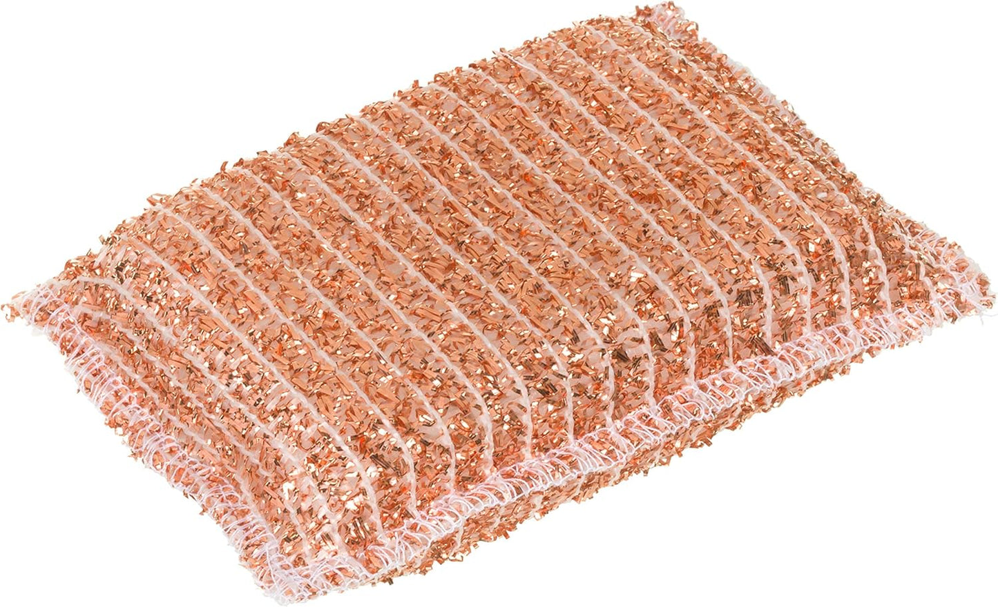 REDECKER Kitchen Woven Copper Sponge, 2-Piece - Abrasive Scrubber, Cleans Stainless Steel Appliances, Pots and Pans, Auto Parts and More, Machine Washable - Copper Cleaning Sponge