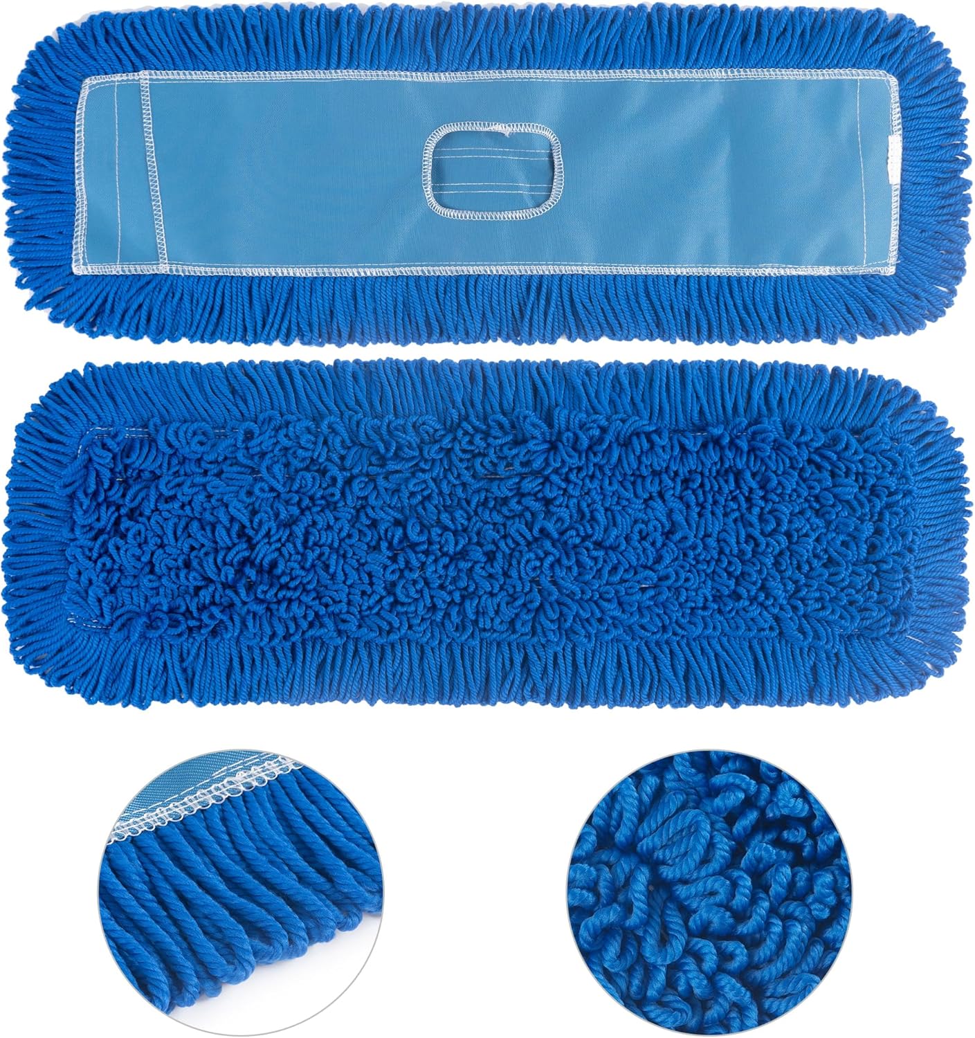 Matthew 36'' Microfiber Loop Dust Mop Washable Commercial&Residential Heavy Duty Mop Head Replacement Premium Absorbent Industrial Dust Mop Refill Pads for Hardwood, Office,Garage and Hotel -1Pack