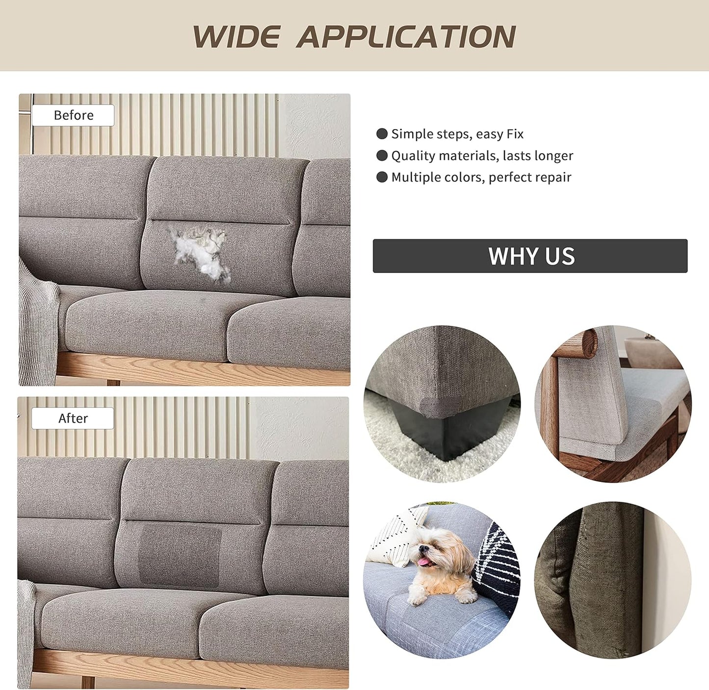 Fine Linen Repair Patches, Self-Adhesive Linen Fabric Patches, 8X11 inch 2 PCS, Multi Color, Can be Used for Linen Sofa Repair and Linen Clothes Repair(Gray Green,8" x 11"-2PCS)