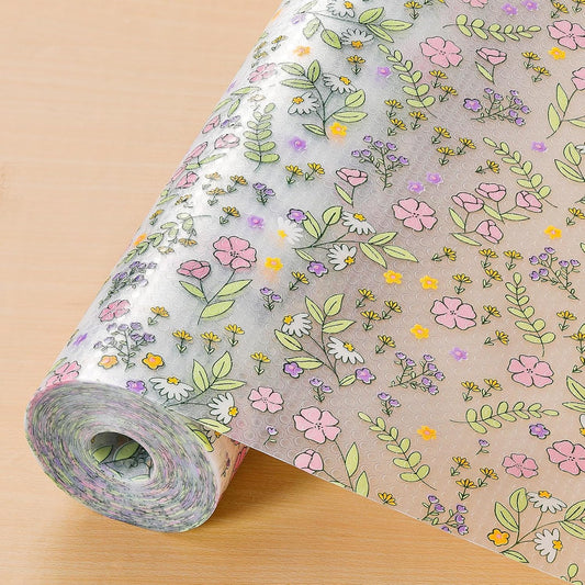 INNOLITES Non-Slip Shelf Liner – Cabinet & Drawer Liner Non-Adhesive – Waterproof Oil-Proof – Durable EVA with Floral for Kitchen Cabinets Refrigerator – BPA-Free, Easy to Cut 17.7" x 197"