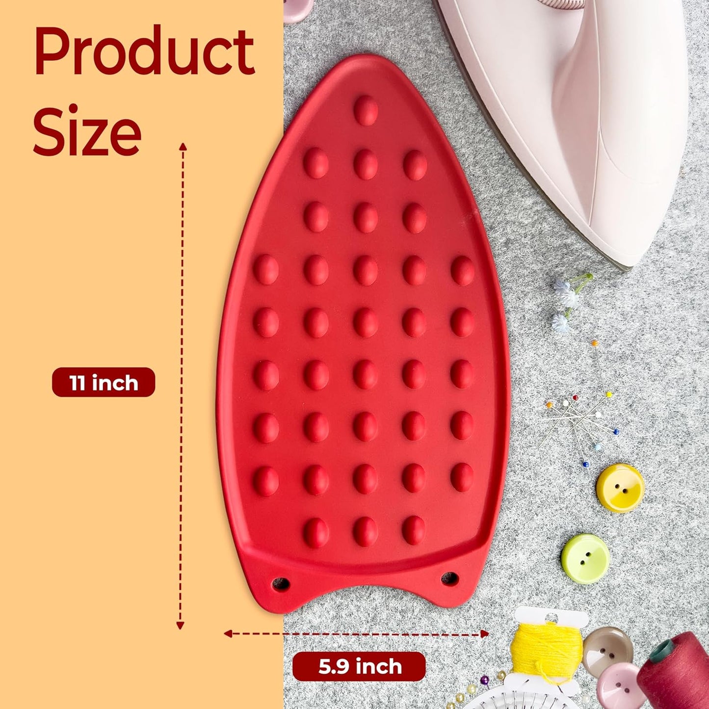 Savina Silicone Rest Pad for Ironing Board(2 Pack). Heat Resistant Pad, Thicker Version. Perfect Combination with Ironing Board and Mat.