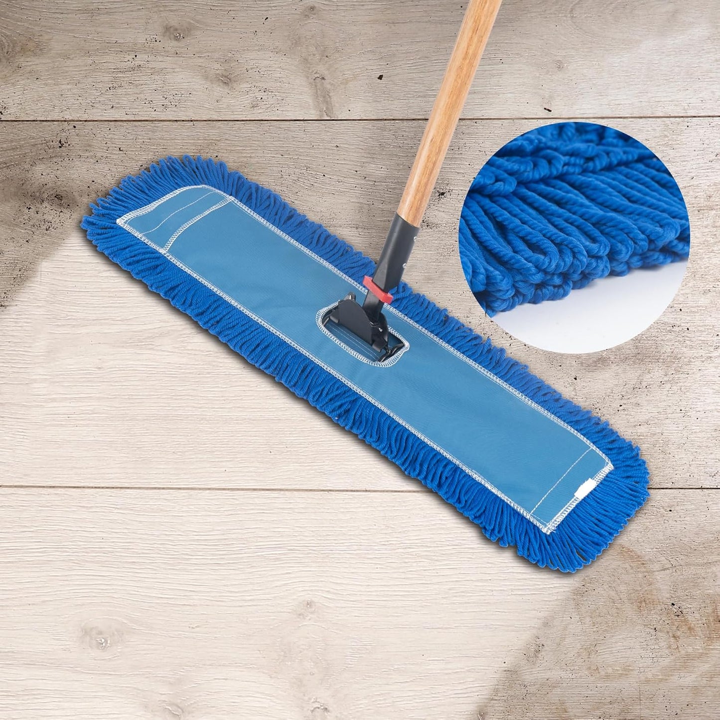 Matthew 36'' Microfiber Loop Dust Mop Washable Commercial&Residential Heavy Duty Mop Head Replacement Premium Absorbent Industrial Dust Mop Refill Pads for Hardwood, Office,Garage and Hotel -6Pack