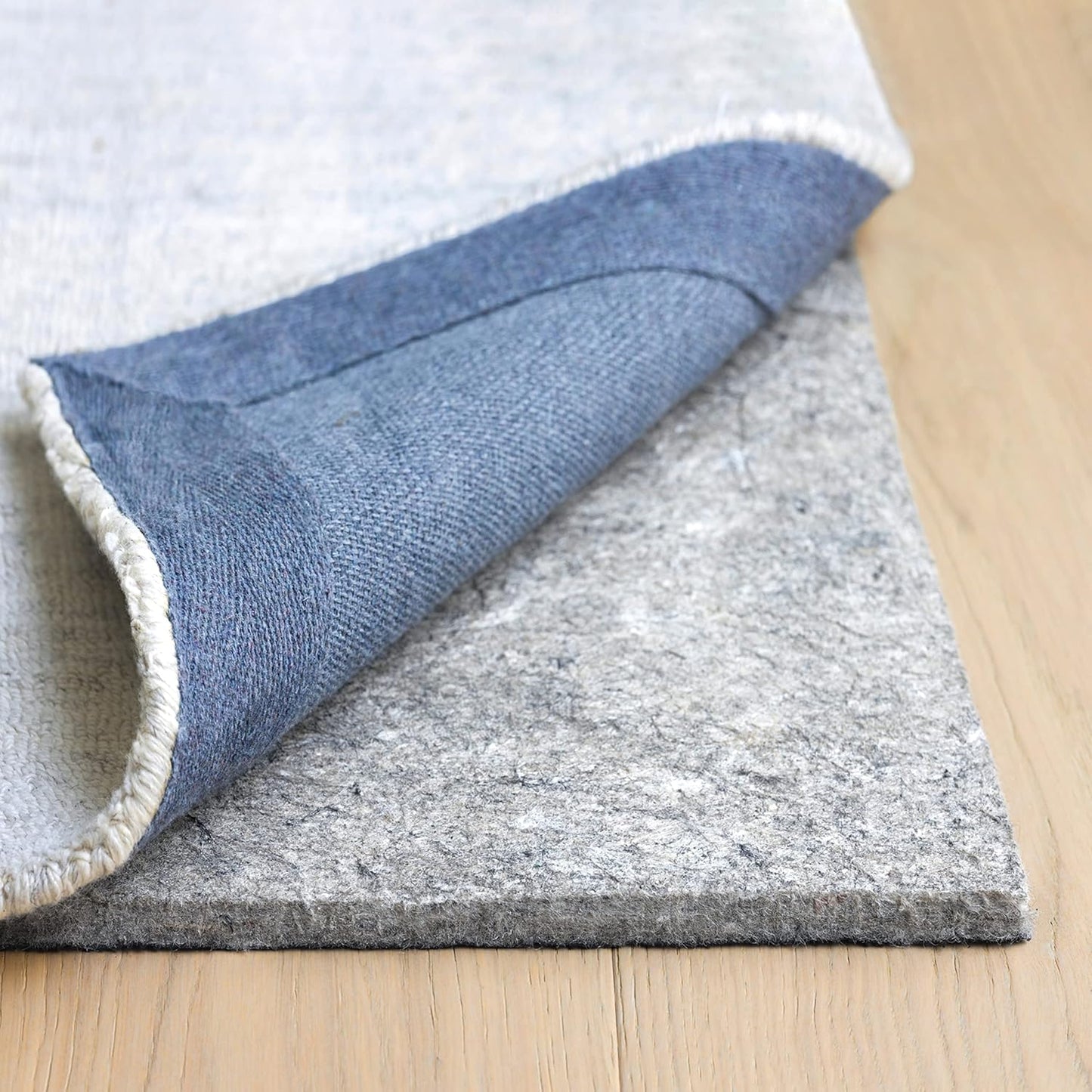 RUGPADUSA - Dual Surface - 8'x10' - 1/2" Thick - Felt + Rubber - Non-Slip Backing Rug Pad - Adds Comfort and Protection - for Hard Surface Floors