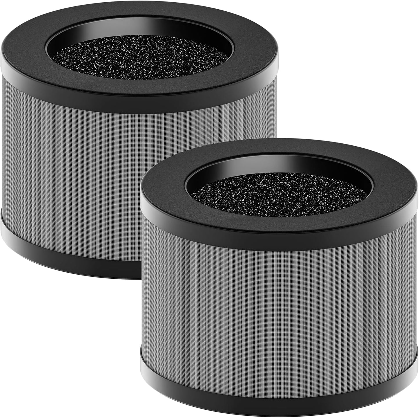 MK01 & MK06 True HEPA Filter Replacement Compatible with Aroeve MK01, MK06, ToLife TZ-K1 and Kloudi DH-JH01 Air Purifier, Smoke Remover Version, Grey, 2 Pack