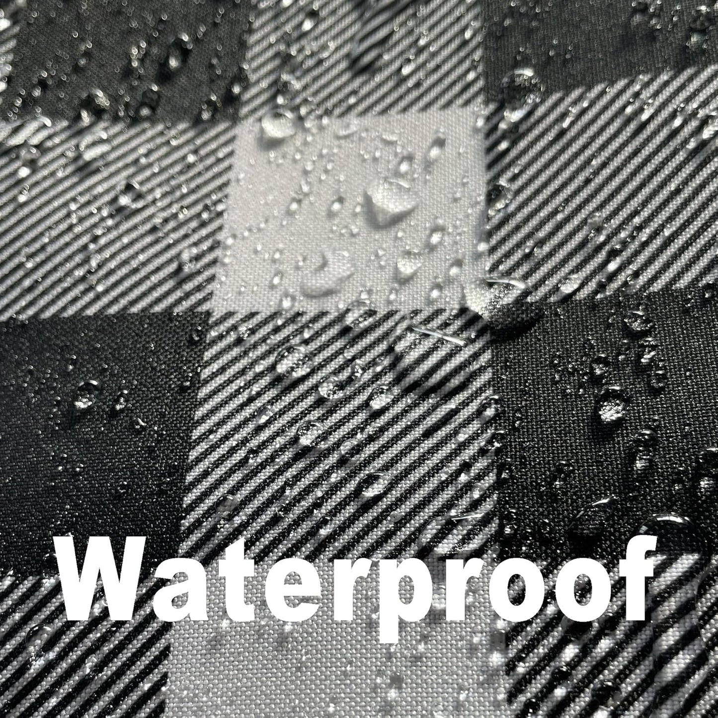 Waterproof Plaid Tablecloth Fabric - Round 70 Inch Classic Gingham Checker Table Cloth for Indoor/Outdoor Use - Buffalo Table Cover for Picnics, BBQs, and Parties