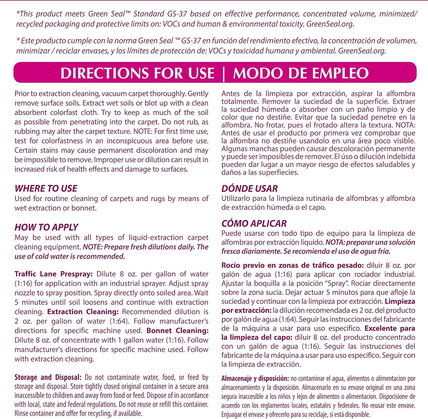 OdoBan Professional Series 3-in-1 Carpet Cleaner Concentrate, Made in the USA, Set of 2, 1 Gallon Each