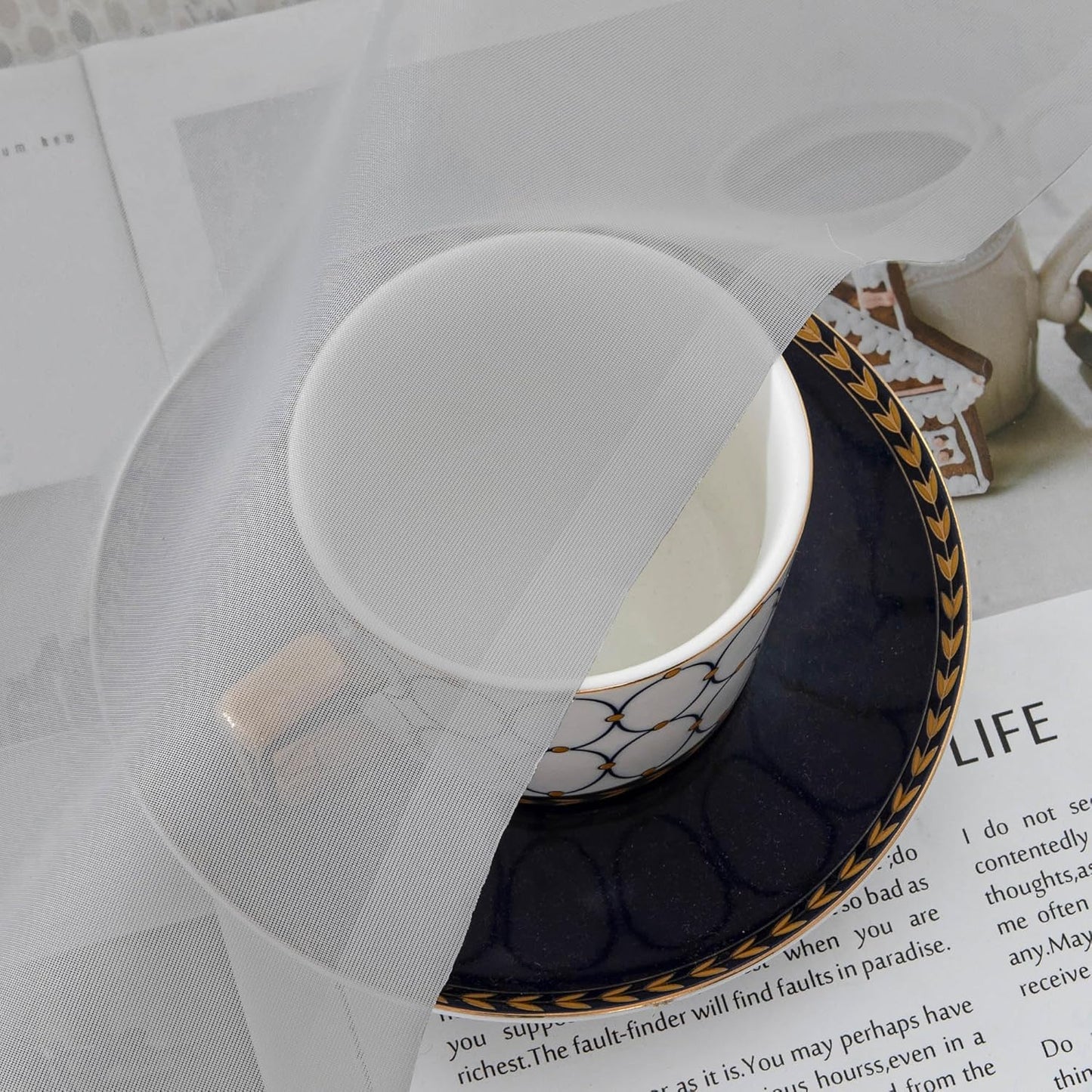 Chyhomenyc Light Grey Sheer Curtains 84 Inch Length 2 Panels, Light Filtering Soft Airy Voile Rod Pocket Sheer Window Drapes for Bedroom Living Room, Each 42Wx84L Inches