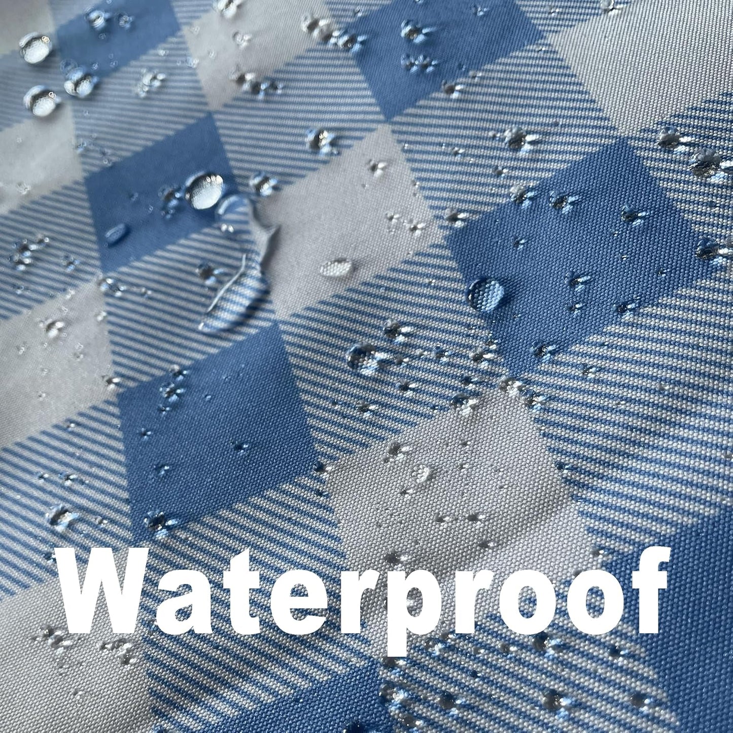 Waterproof Plaid Tablecloth Fabric - Square 58x58 Inch Classic Gingham Checker Table Cloth for Indoor/Outdoor Use - Buffalo Table Cover for Picnics, BBQs, and Parties