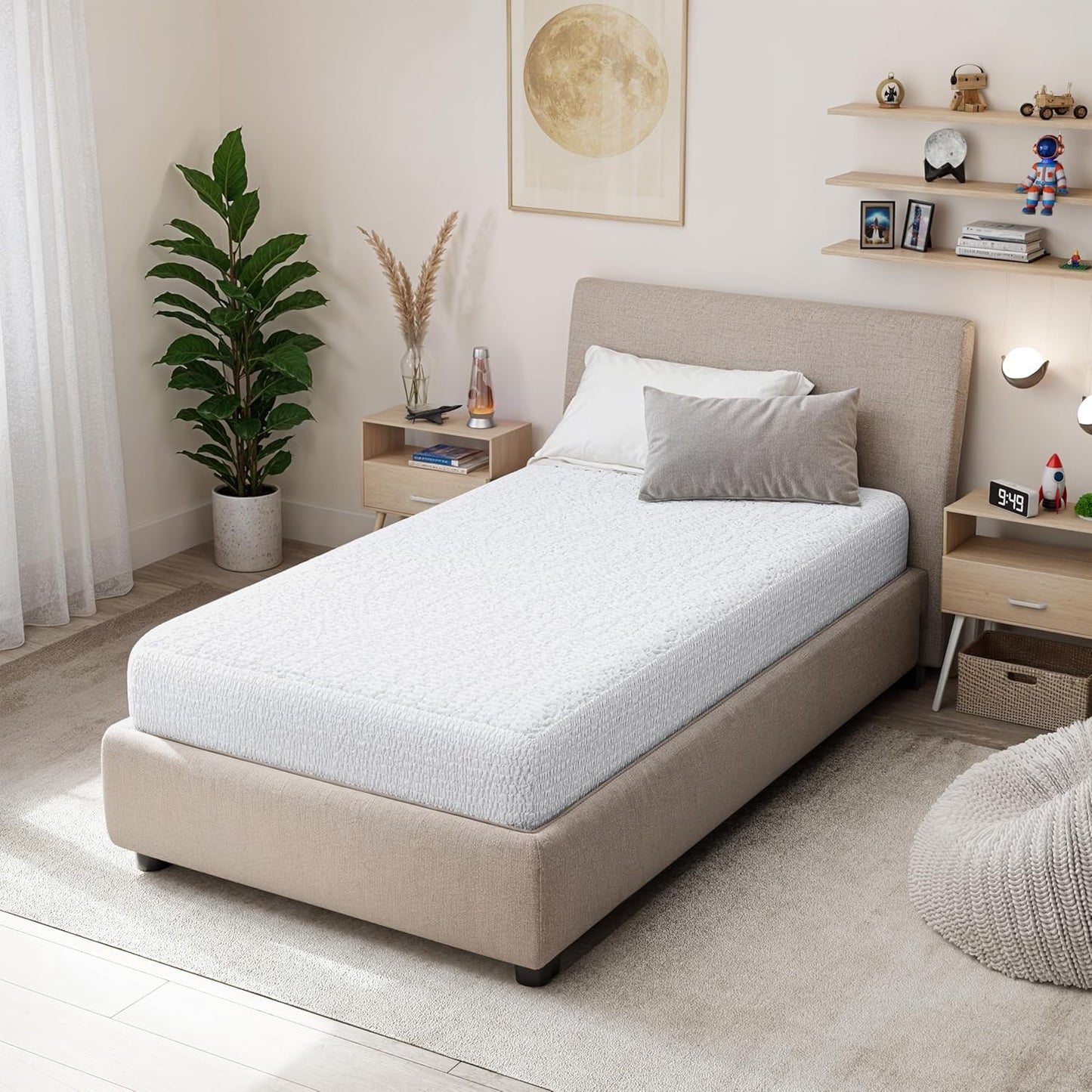 PAULATO BY GA.I.CO Twin Waterproof Mattress Protector – Mattress Cover for Twin Size Bed – Breathable Noiseless Hypoallergenic Machine Washable – Water Proof Protector with Deep Elastic Skirt