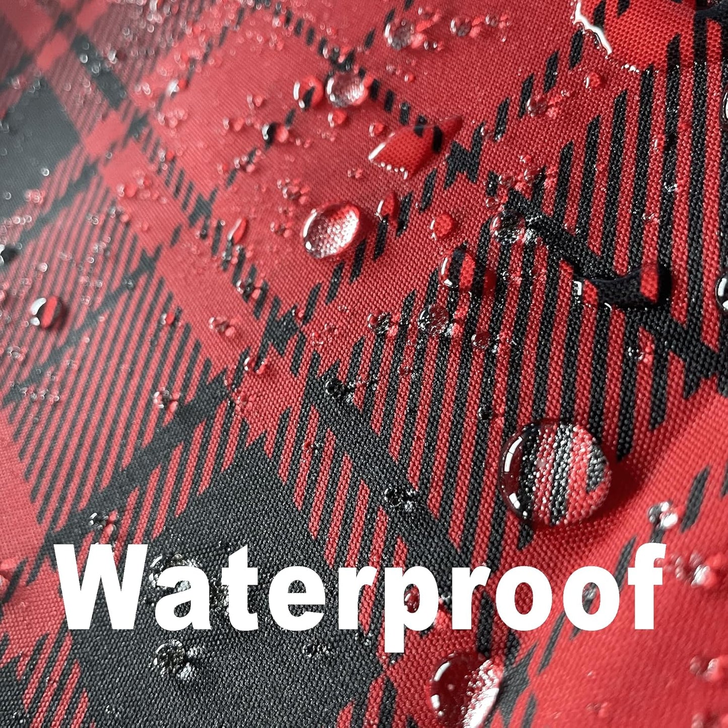 Waterproof Checkered Tablecloth Fabric - Rectangle 58x84 Inch Christmas Plaid Table Cloth for Indoor/Outdoor Use - Xmas Table Cover for Kitchen, BBQs, and Parties