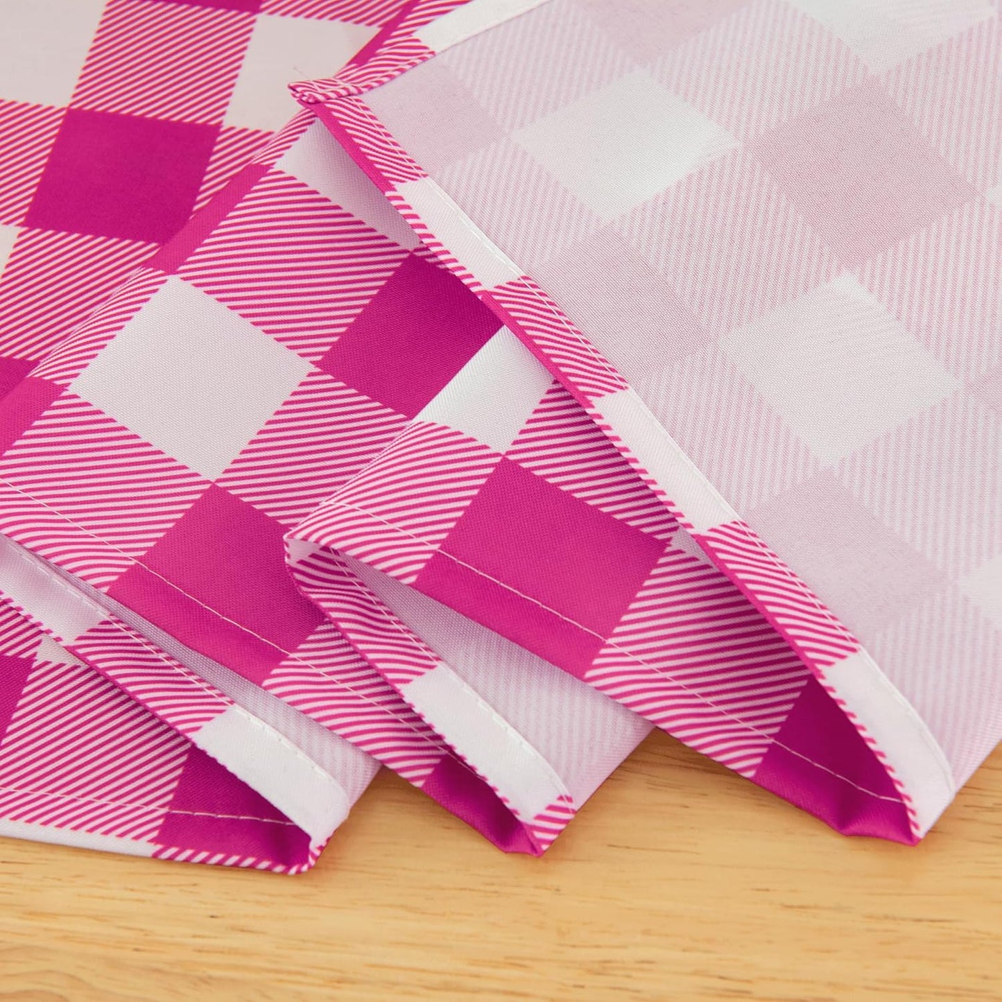 Waterproof Checkered Tablecloth Runner Fabric - Rectangle 12x108 Inch Classic Gingham Buffalo Plaid Table Cloth for Indoor/Outdoor Use - Table Cover for Kitchen, BBQs, and Parties