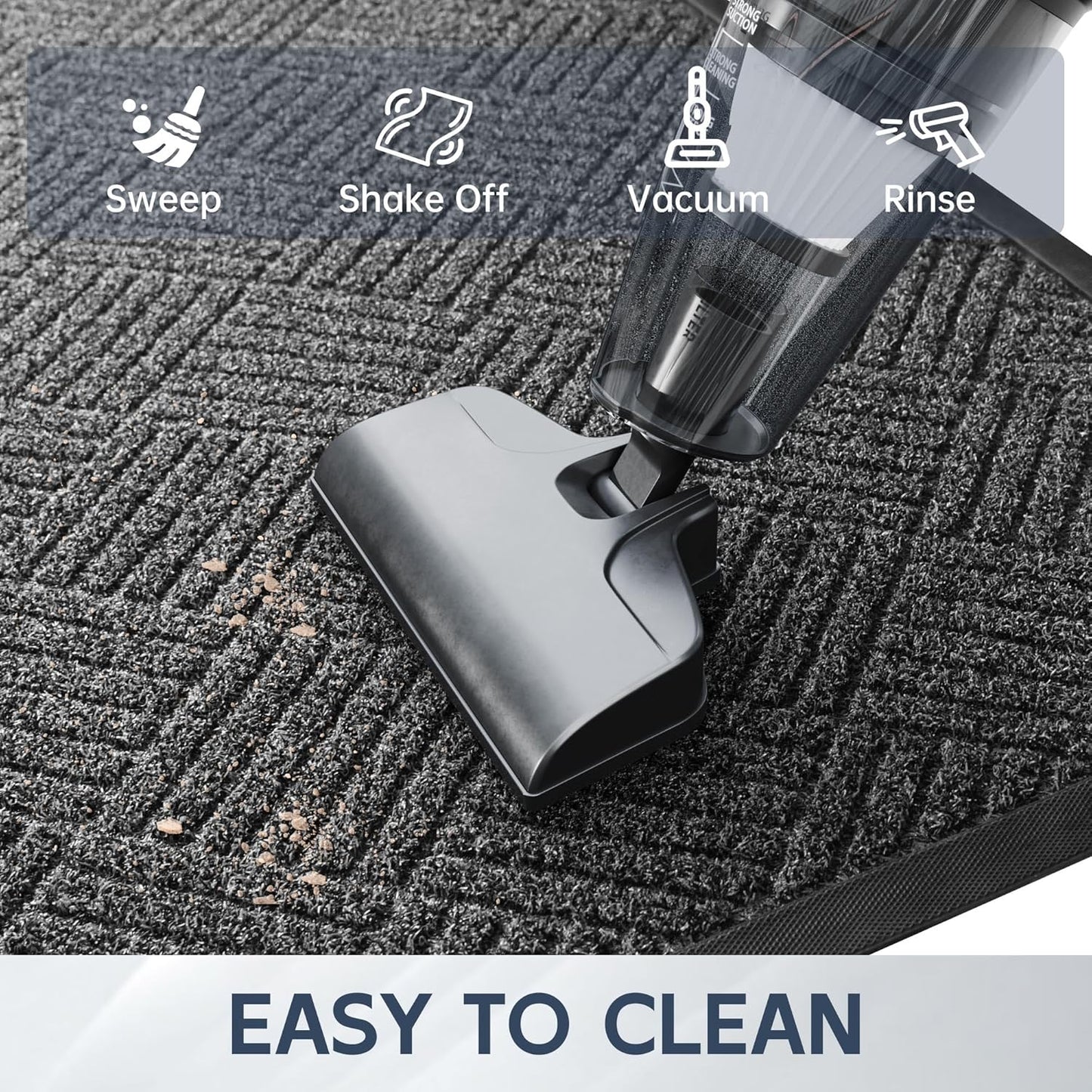 Front Door Mat, 6' x 4' Heavy Duty Indoor Outdoor Doormat, Non-Slip Backing Welcome Mats for Entryway, Low Profile, Commercial Door Mats