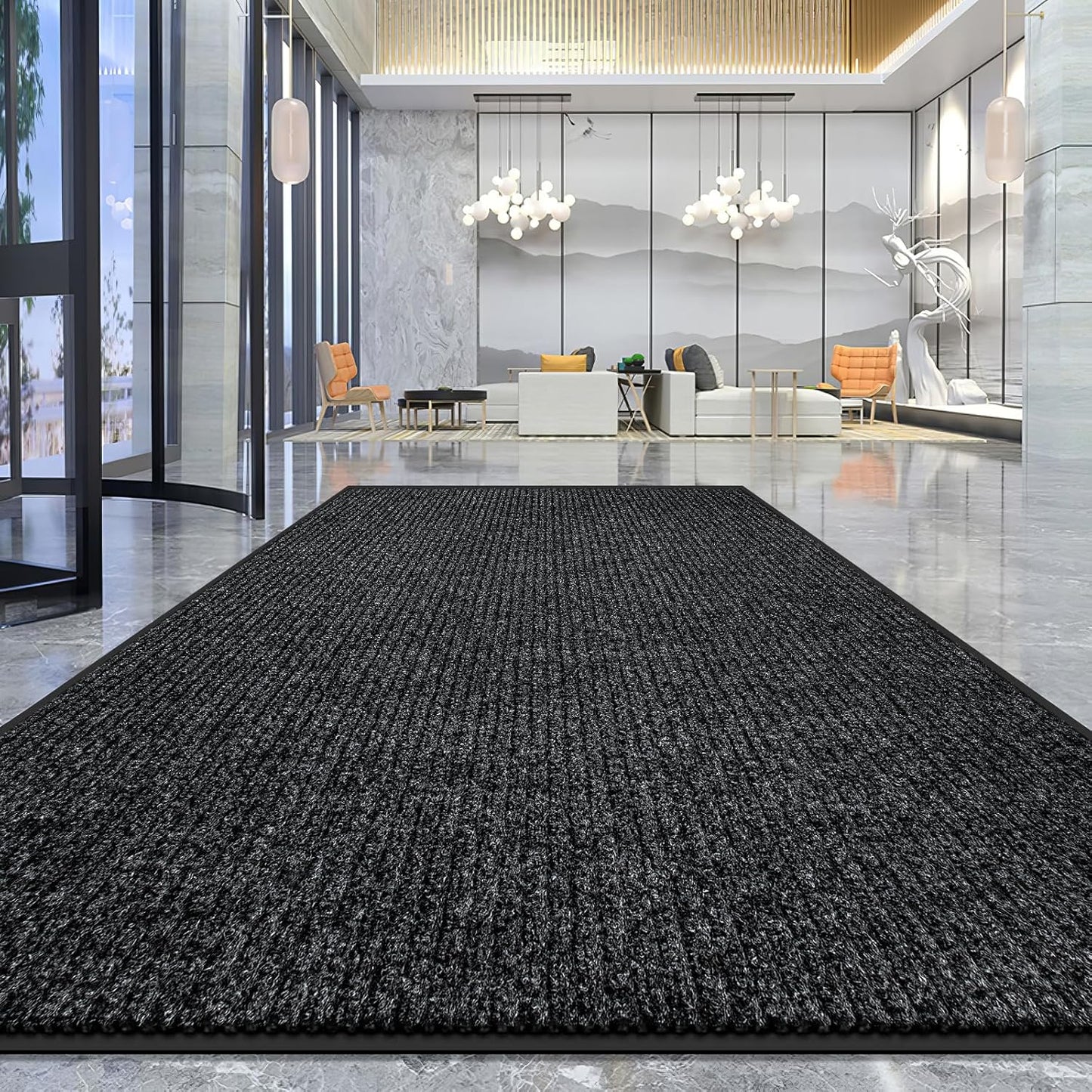 Vicwe Indoor Outdoor Door Mat, 3'x10' Heavy Duty Front Door Mat, Non-Slip Washable Doormats Entrance Mats, Dirt Resistant and Absorbent Doormat, Commercial Outdoor Entrance Floor Mat for Home Office