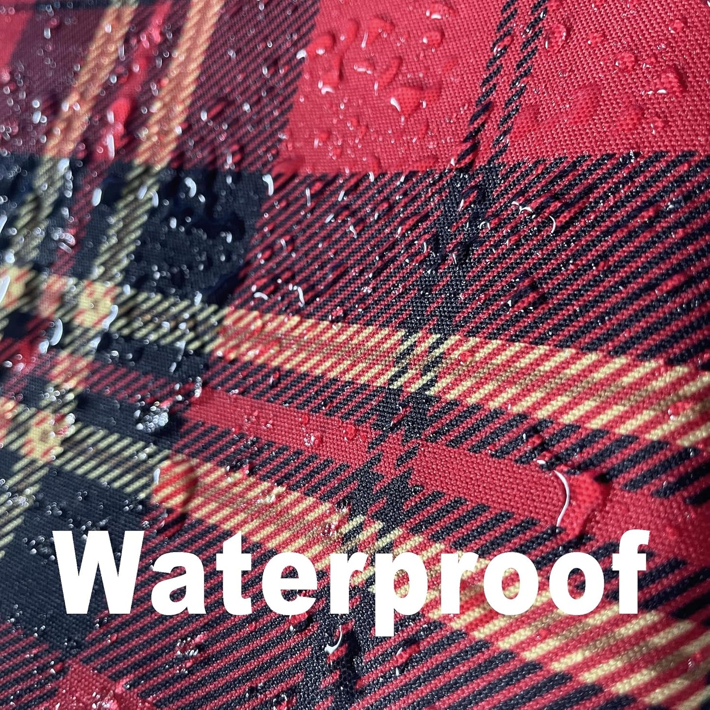 Gingham Xmas Tartan Tablecloth Fabric - Oblong 58x120 Water Resistant Christmas Plaid Table Cloth for Indoor/Outdoor Use - Red Tabletop Cover Perfect for Birthday, Picnics, Gardens