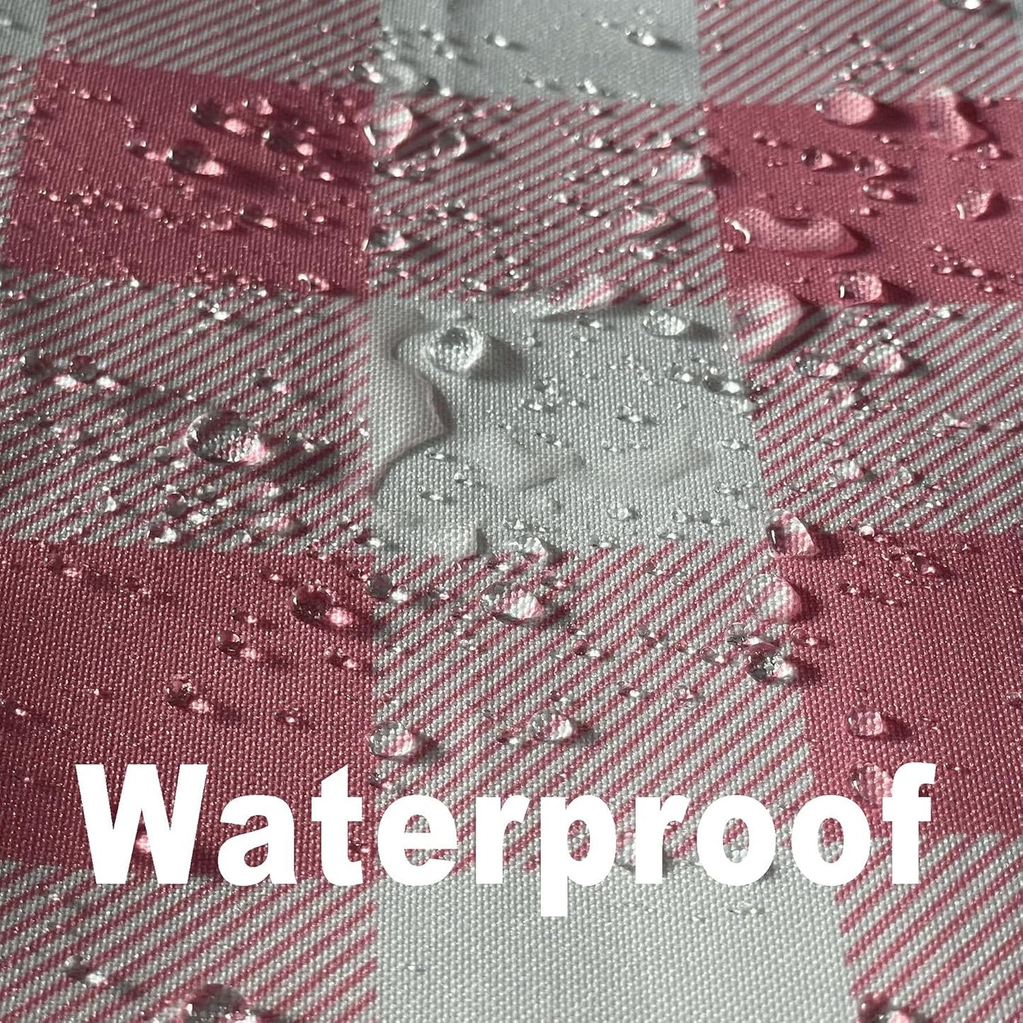 Waterproof Checkered Tablecloth Runner Fabric - Rectangle 12x108 Inch Classic Gingham Buffalo Plaid Table Cloth for Indoor/Outdoor Use - Table Cover for Kitchen, BBQs, and Parties