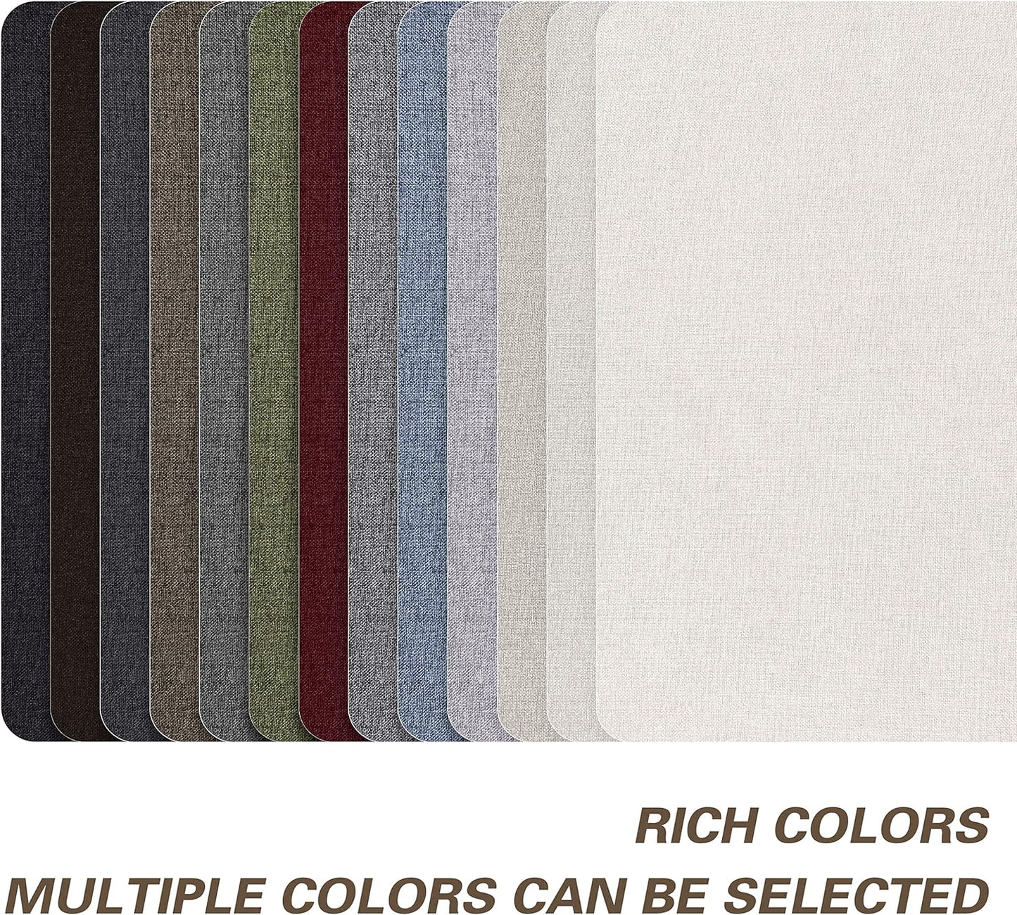 KING MOUNTAIN Coarse Linen Repair Patches, Self-Adhesive Linen Fabric Patches, 8X11 inch 2 PCS, Multi Color, Can be Used for Linen Sofa Repair and Linen Clothes Repair(8" x 11"-2PCS,Chocolate Brown)