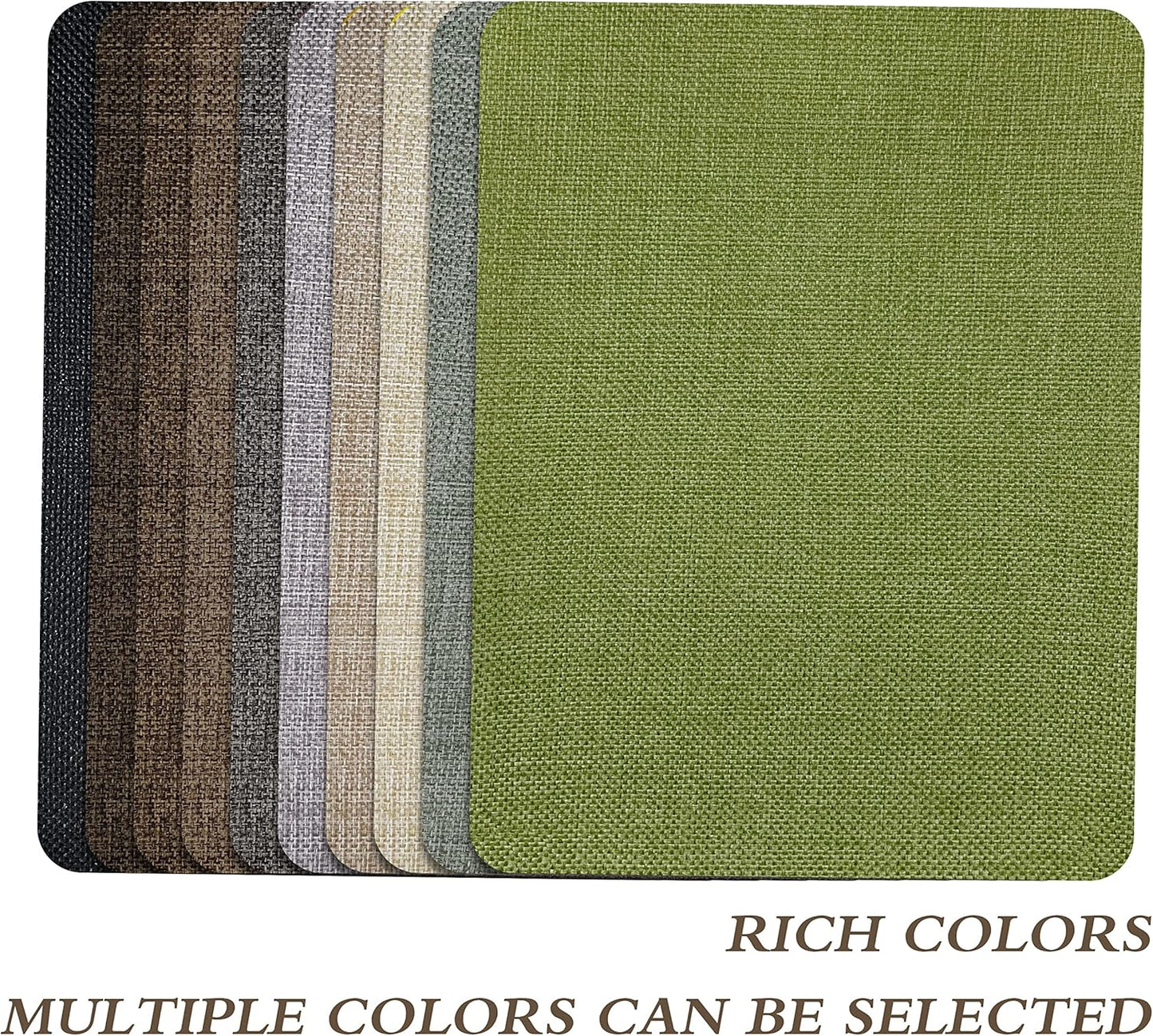 Coarse Linen Repair Patches, Self-Adhesive Linen Fabric Patches, 8X11 inch 2 PCS, Multi Color, Can be Used for Linen Sofa Repair and Linen Clothes Repair(8" x 11"-2PCS,Light Grey)