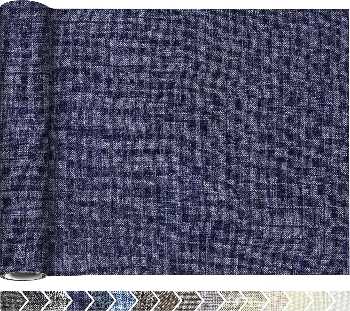 KING MOUNTAIN Fine Linen Repair Patches, 12" x 40" Dark Blue, 1.0, Self-Adhesive, Polyester, Rectangular, 1 Pack